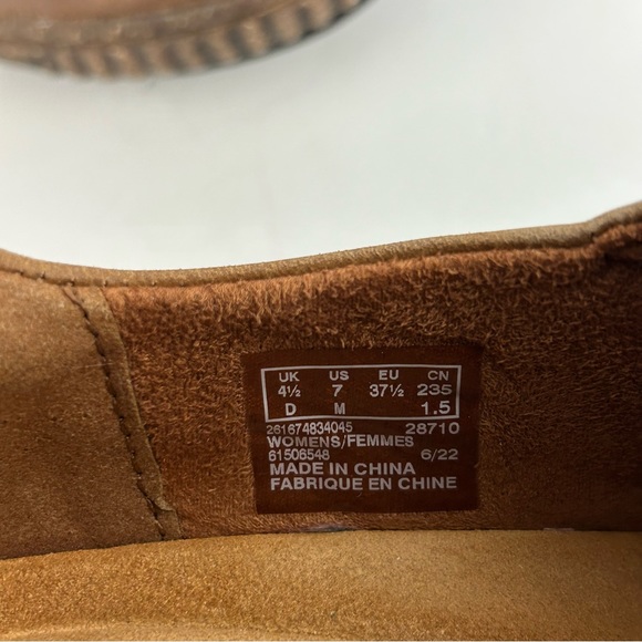 CLARKS WOMENS SHOES 7 MAGNOLIA FAYE DARK TAN LEATHER Shoes Comfort - Picture 5 of 8